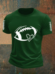 Men's Football Fans Lovers Gameday Casual Short Sleeve T-shirt