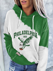 Women's Football Fans Lovers Gameday Casual Hoodie