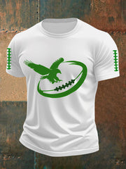 Men's Football Fans Lovers Gameday Casual Short Sleeve T-shirt