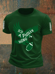 Men's Football Fans Lovers Gameday Casual Short Sleeve T-shirt