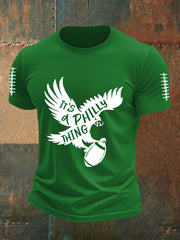 Men's Football Fans Lovers Gameday Casual Short Sleeve T-shirt