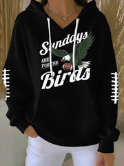 Women's Football Fans Lovers Gameday Casual Printed Tops