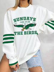 Women's Sundays Are For The Birds Football Fans Lovers Gameday Casual Sweatshirt