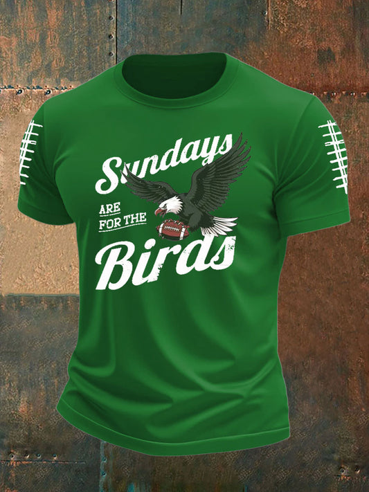 Men's Football Fans Lovers Gameday Casual imitation cotton short-sleeved T-shirt