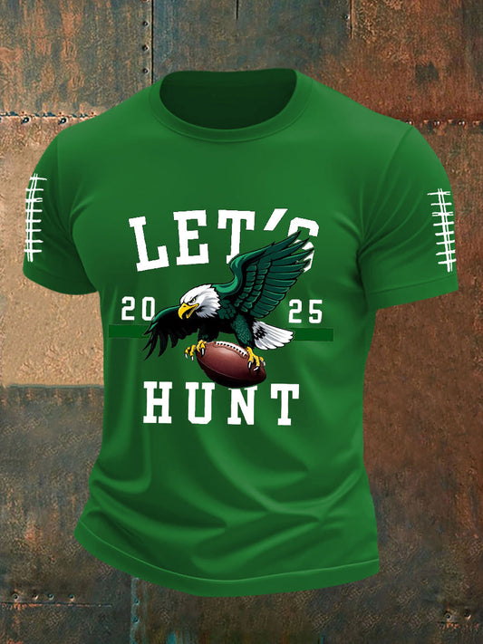 Men's Football Fans Lovers Gameday Casual Short Sleeve T-shirt