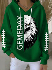 Women's Football Fans Lovers Gameday Casual Hoodie