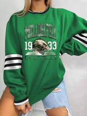 Women's Football Fans Lovers Gameday Casual Regular Sweatshirt