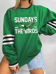Women's Football Fans Lovers Gameday Casual Regular Sweatshirt