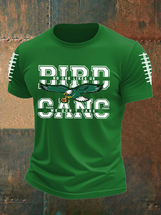 Men's Football Fans Lovers Gameday Casual imitation cotton short-sleeved T-shirt