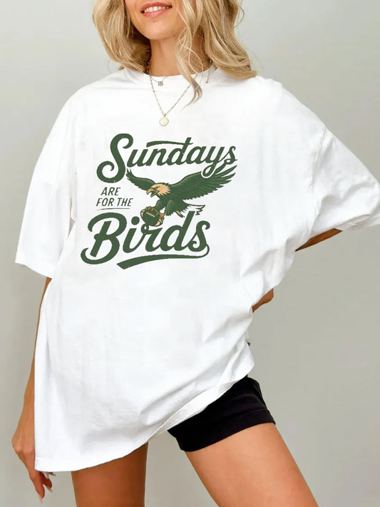 Women's Football Fans Lovers Gameday Casual imitation cotton short-sleeved T-shirt