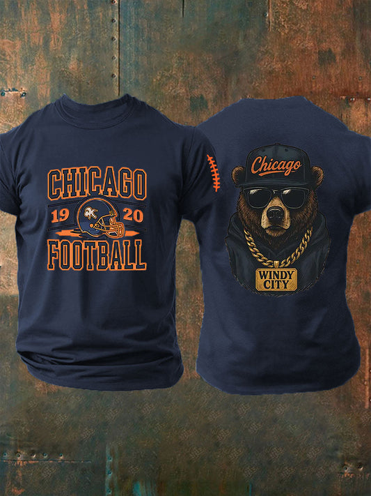 Men's Football Fans Lovers Gameday Casual Short Sleeve T-shirt