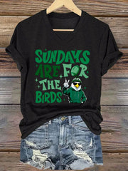 Women's Football Fans Lovers Gameday Casual short-sleeved T-shirt