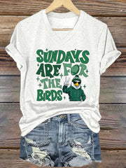 Women's Football Fans Lovers Gameday Casual short-sleeved T-shirt