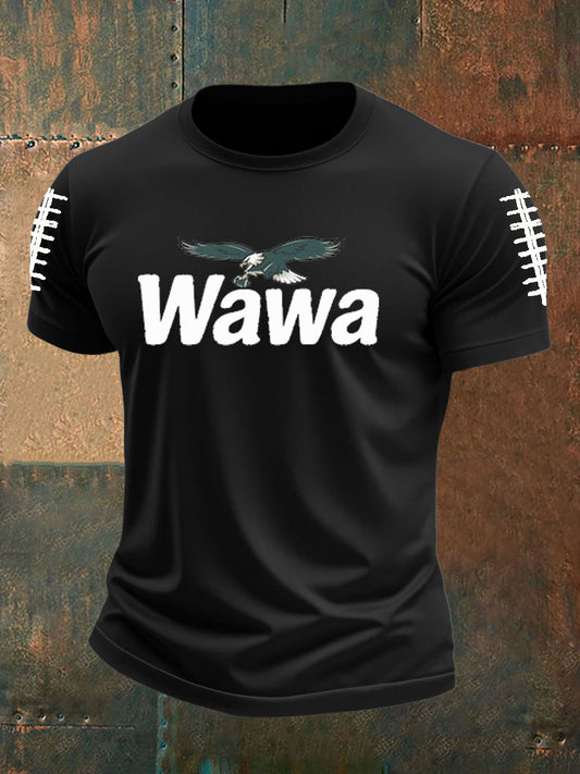 Men's Football Fans Lovers Gameday Casual imitation cotton short-sleeved T-shirt