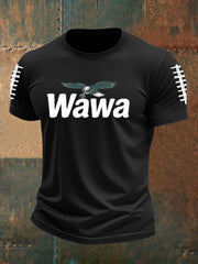 Men's Football Fans Lovers Gameday Casual imitation cotton short-sleeved T-shirt