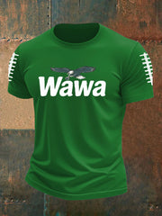 Men's Football Fans Lovers Gameday Casual imitation cotton short-sleeved T-shirt