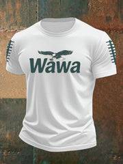 Men's Football Fans Lovers Gameday Casual imitation cotton short-sleeved T-shirt