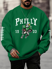 Men's Football Fans Lovers Gameday Casual Crew Neck Sweatshirt