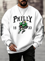 Men's Football Fans Lovers Gameday Casual Crew Neck Sweatshirt