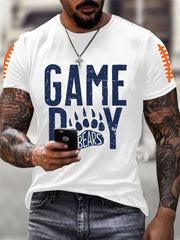 Men's Gameday Bears Football Fans Lovers Casual Tee