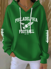 Women's Football Fans Lovers Gameday Casual Printed Tops