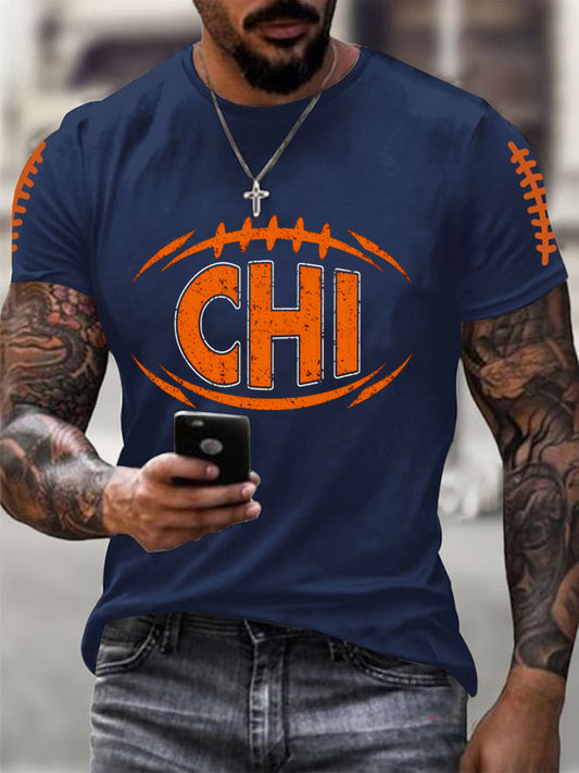 Men's Football Fans Lovers Gameday Casual Tee