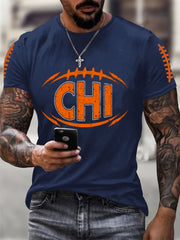Men's Football Fans Lovers Gameday Casual Tee
