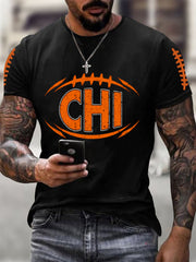 Men's Football Fans Lovers Gameday Casual Tee