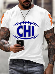 Men's Football Fans Lovers Gameday Casual Tee