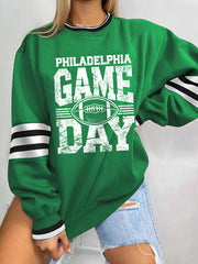 Women's Football Fans Lovers Gameday Casual Sweatshirt