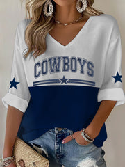 Women's American football V-neck top