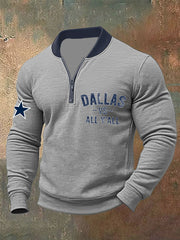 Men's American Football Zipper Hoodie