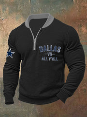 Men's American Football Zipper Hoodie