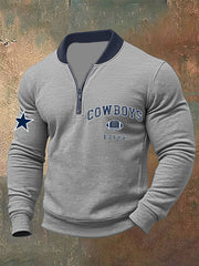 Men's American Football Zipper Hoodie
