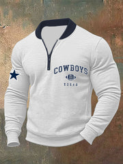 Men's American Football Zipper Hoodie