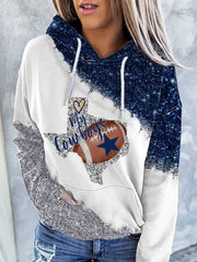Women's American football hooded sweatshirt