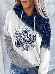 Women's American football hooded sweatshirt