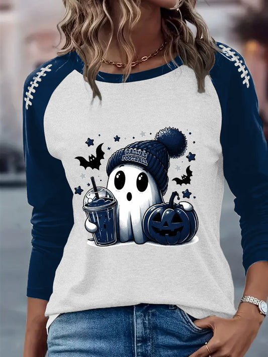 Women's American Football Halloween Long Sleeve T-Shirt