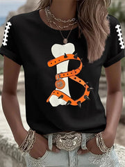 Women's Football Fans Lovers Gameday Casual short-sleeved T-shirt