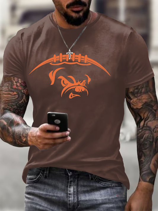 Men's Football Fans Lovers Gameday Casual short sleeves t-shirt