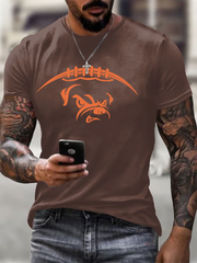 Men's Football Fans Lovers Gameday Casual short sleeves t-shirt