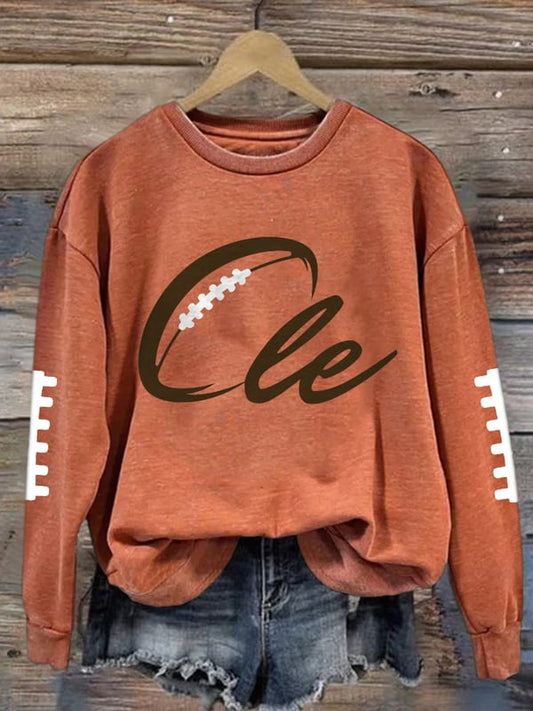 Women's Football Fans Lovers Gameday Casual Regular Sweatshirt