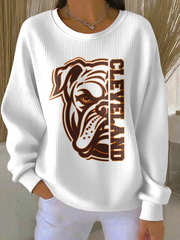 Women's Football Fans Lovers Gameday Casual Regular Sweatshirt