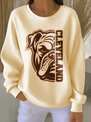 Women's Football Fans Lovers Gameday Casual Regular Sweatshirt