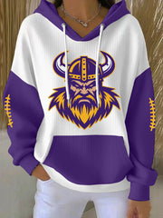 Women's Football Fans Lovers Gameday Casual Hoodie