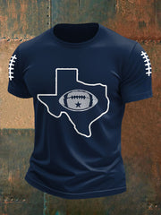 Men's Football Print Casual T-Shirt