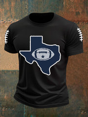 Men's Football Print Casual T-Shirt