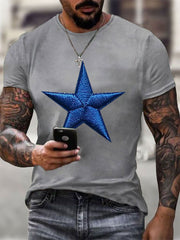 Men's Football Print Casual T-Shirt