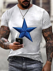 Men's Football Print Casual T-Shirt