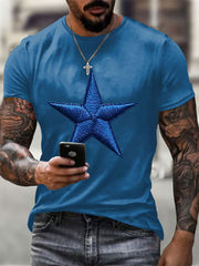 Men's Football Print Casual T-Shirt